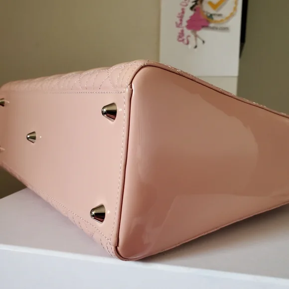 Lady Dior pink patent silver hard ware large bag - Picture 9 of 14